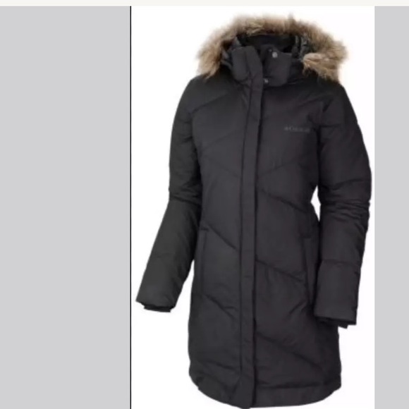 columbia snow eclipse hooded puffer jacket